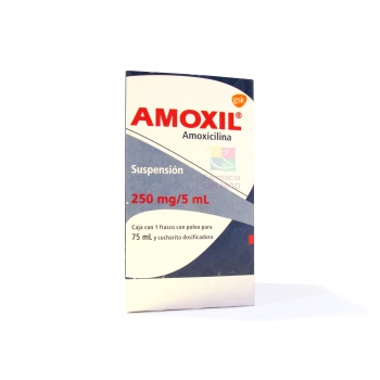 AMOXIL PED (AMOXICILINA) 250MG  75ML SUSPENSION *Este producto no se envía fuera de México*