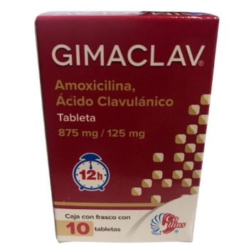 GIMACLAV (Amoxicilina, Acido Clavulánico) 12h 10TAB