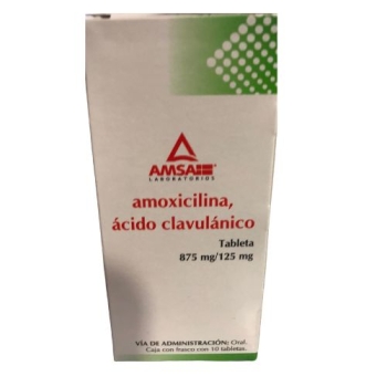 AMOXICILINA / ACIDO CLAVULANICO 12H C/10TABS 875/125MG