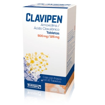 CLAVIPEN (AMOXICILINA / ACIDO CLAVULANICO) 500MG/125MG 15 TABLETAS