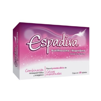 ESPADIVA (HIOSCINA / IBUPROFENO) 20MG / 400MG 10 TABS