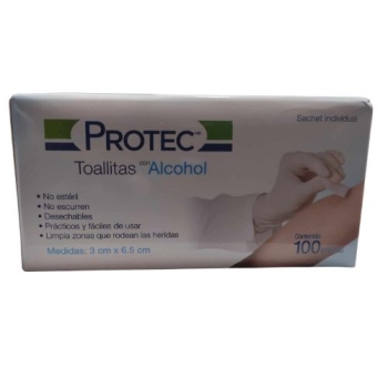 PROTEC TOALLITAS CON ALCOHOL