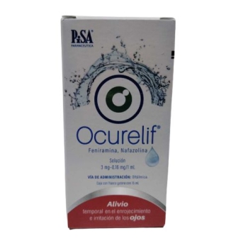 OCURELIF (PHENYRAMINE, NAPHAZOLINE) 3MG-0.16 MG/1ML - *THIS PRODUCT IS ONLY AVAILABLE IN MEXICO