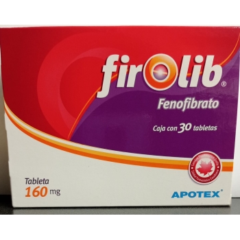 FIROLIB (FENOFIBRATO) 160MG C/30 TABLETAS