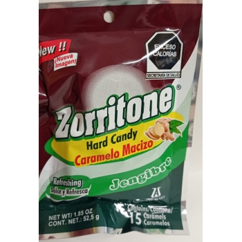 ZORRITONE JENGIBRE C/15 CARAMELO MACIZO 52,5G