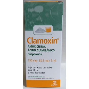 CLAMOXIN (AMOXICILINA/AC.CLAVULANICA) 250MG-62.5MG/5ML 60ML SUSPENSION