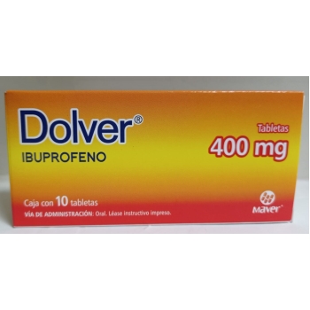 DOLVER 400MG (IBUPROFENO) CON 10 TABLETAS