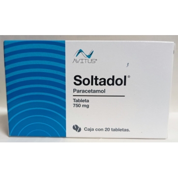 SOLTADOL (PARACETAMOL) 750MG CON 20 TABLETAS