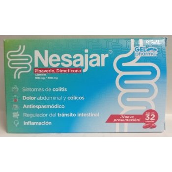 NESAJAR (PINAVERIO/DIMETICONA) 100MG 300MG 32 CAPSULAS