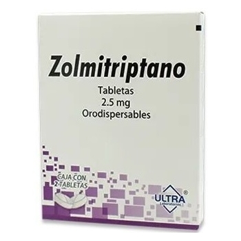 ZOLMITRIPTANE (Ultra) w/2 TABS. Orodispersible 2.5 MG.