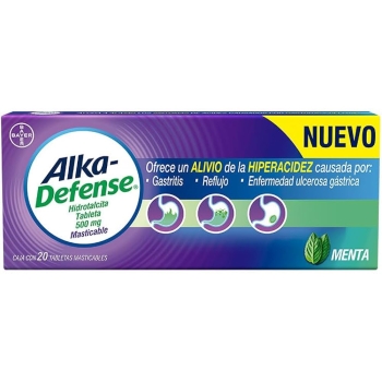 ALKA-DEFENSE 500MG/20 CHEWABLE TABLETS MINT FLAVOR