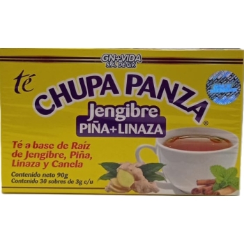 TE CHUPA PANZA GINGER PINEAPPLE + LINSEED C/30 SACHETS