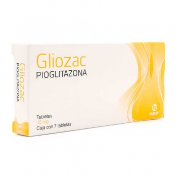 GLIOZAC (PIOGLITAZONA) 15MG 7TABLETAS