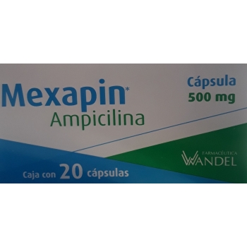 MEXAPIN (Ampicilina) 500MG 20 CAPSULAS