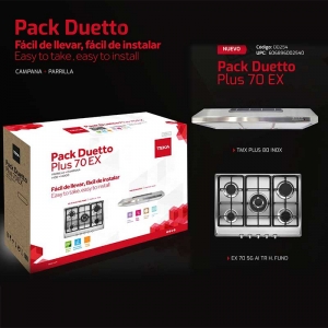 Paquete Pack Duetto Plus EX 70 (Parrilla y campana) Código 00254
