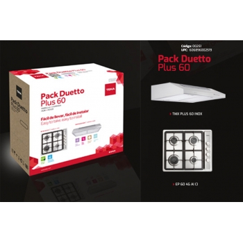 Paquete Pack Duetto Plus 60 (Parilla y campana) Código 00251